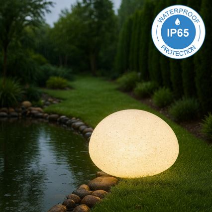 Zewnętrzna lampa dekoracyjna LUMISTONE 1xE27/15W/230V IP65 śr. 31,8 cm