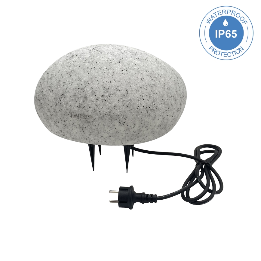 Zewnętrzna lampa dekoracyjna LUMISTONE 1xE27/15W/230V IP65 śr. 31,8 cm