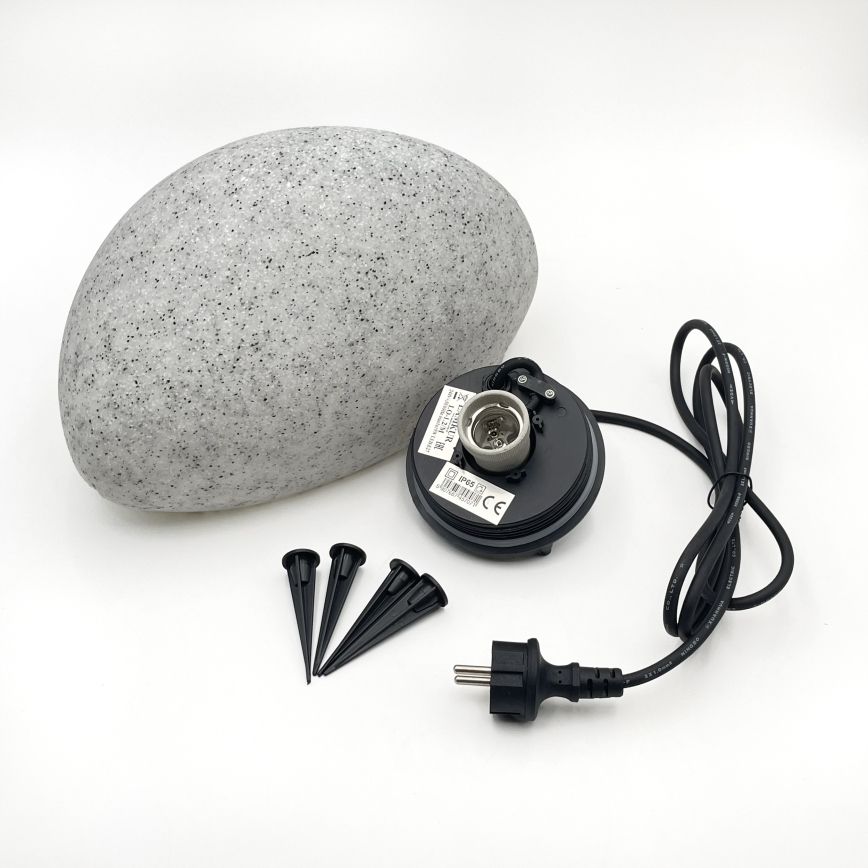 Zewnętrzna lampa dekoracyjna LUMISTONE 1xE27/15W/230V IP65 śr. 31,8 cm