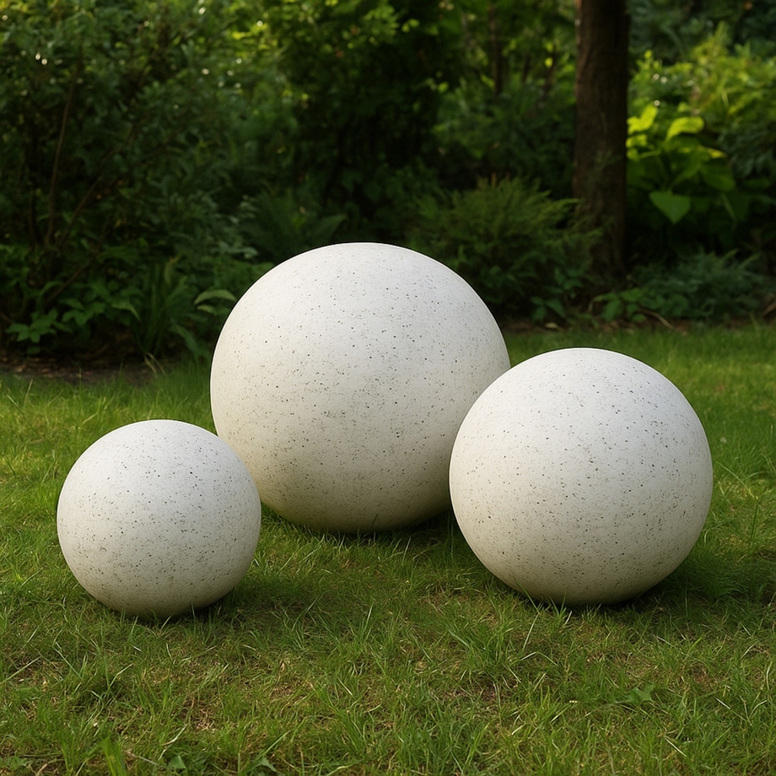 Zewnętrzna lampa dekoracyjna LUMISTONE 1xE27/15W/230V IP65 śr. 38 cm