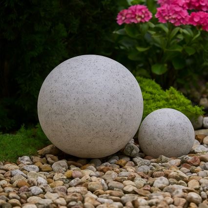 Zewnętrzna lampa dekoracyjna LUMISTONE 1xE27/15W/230V IP65 śr. 38 cm