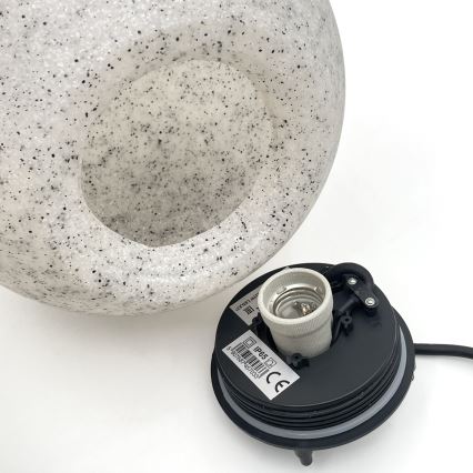Zewnętrzna lampa dekoracyjna LUMISTONE 1xE27/15W/230V IP65 Ø 25 cm