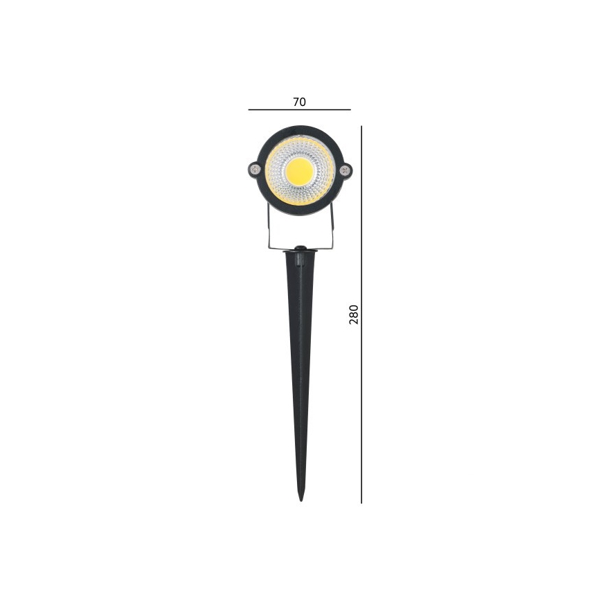 Zewnętrzna lampa LED BLAKE LED/5W/230V 4000K IP65 czarna