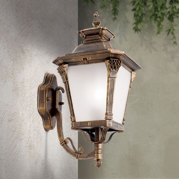 Zewnętrzna lampa ścienna AIKO 1xE27/60W/230V IP23, brąz/patyna