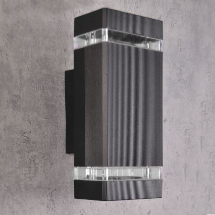 Zewnętrzna lampa ścienna GILBERT 2xGU10/10W/230V IP44