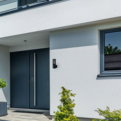 Zewnętrzna lampa ścienna z czujnikiem ruchu HARLEM 1xE27/60W/230V IP44 czarna