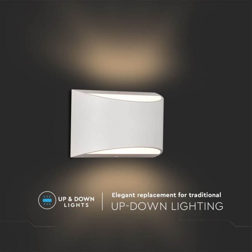 Zewnętrzna lampa ścienna LED/9W/230V 4000K IP54 biała