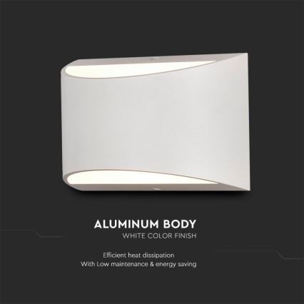 Zewnętrzna lampa ścienna LED/9W/230V 4000K IP54 biała