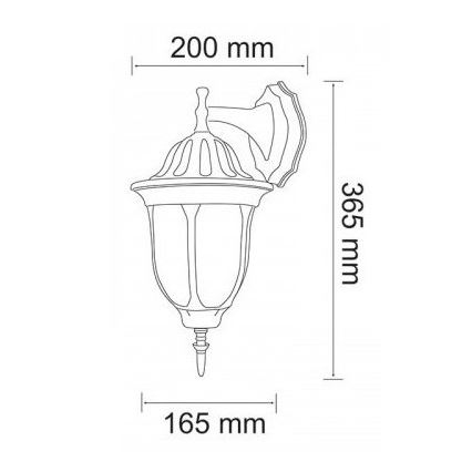 Zewnętrzna lampa ścienna LED FLORENCJA 1xE27/10W/230V IP43