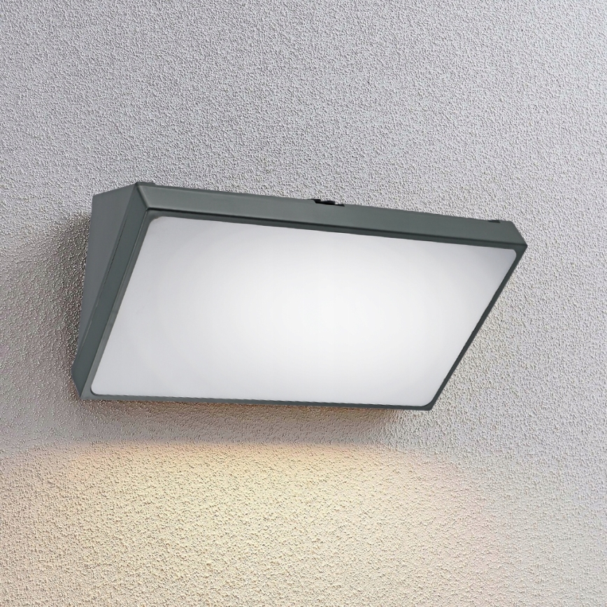 Zewnętrzna lampa ścienna LED z czujnikiem ruchu, 20W/230V, IP65, szara