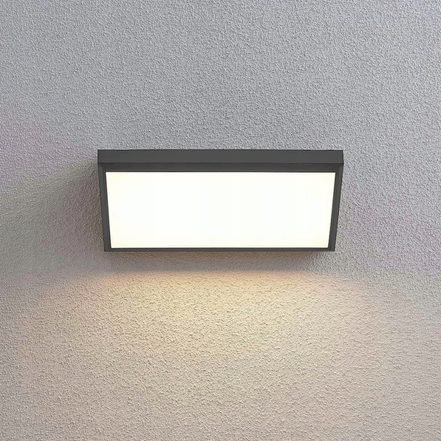 Zewnętrzna lampa ścienna LED z czujnikiem ruchu, 20W/230V, IP65, szara