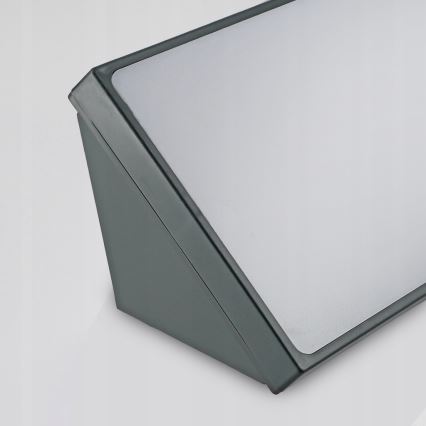 Zewnętrzna lampa ścienna LED z czujnikiem ruchu, 20W/230V, IP65, szara