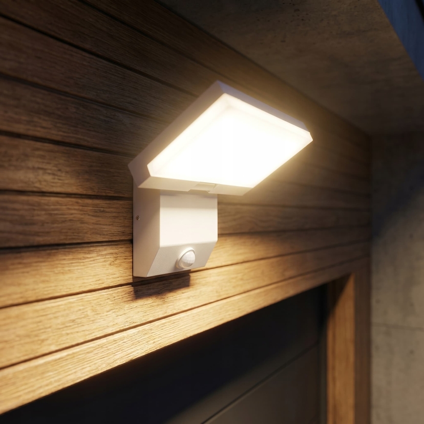 Zewnętrzny kinkiet LED z czujnikiem ruchu LED/18W/230V IP44 biały