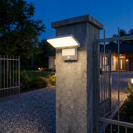 Zewnętrzny kinkiet LED z czujnikiem ruchu LED/18W/230V IP44 biały