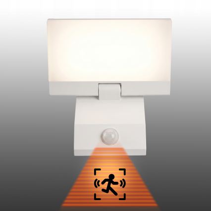 Zewnętrzny kinkiet LED z czujnikiem ruchu LED/18W/230V IP44 biały