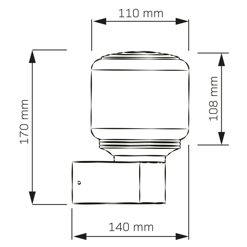 Zewnętrzna lampa ścienna MADRID 1xE27/12W/230V IP44 czarna