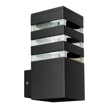 Zewnętrzna lampa ścienna TEKSAS 1xE27/12W/230V IP44 antracyt