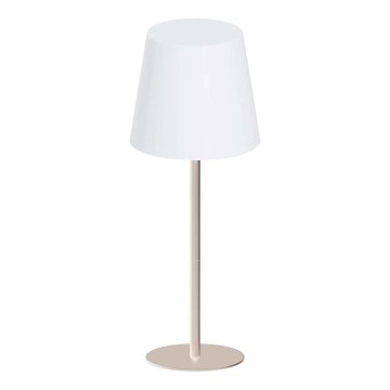 Zewnętrzna lampa stołowa LED RGBW LUCIA, dotykowa, ściemnialna LED/2W/5V 1800/2700/6500K 3600 mAh IP44 beżowa