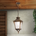 Zewnętrzna lampa wisząca AIKO 1xE27/60W/230V IP23 brąz/patina