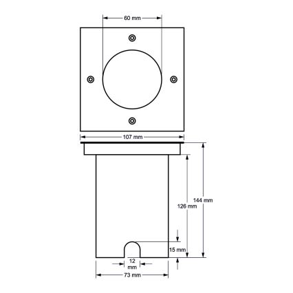 Zewnętrzna oprawa najazdowa 1xGU10/35W/230V IP44 matowy chrom