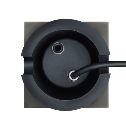 Zewnętrzna oprawa najazdowa LUKKA CONNECT 1xGU10/4W/230V IP67 matowy chrom kanciasta