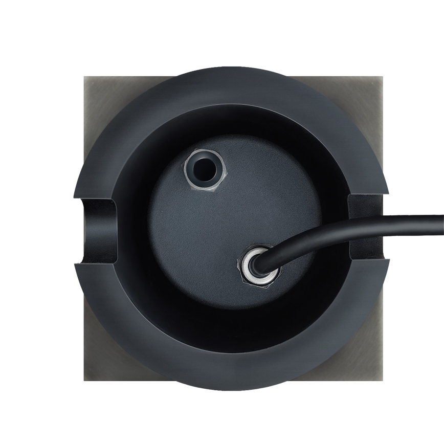 Zewnętrzna oprawa najazdowa LUKKA CONNECT 1xGU10/4W/230V IP67 matowy chrom kanciasta