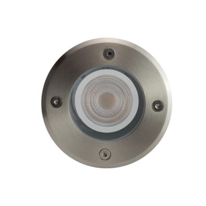 Zewnętrzna oprawa najazdowa LUKKA CONNECT 1xGU10/4W/230V IP67 matowy chrom okrągła