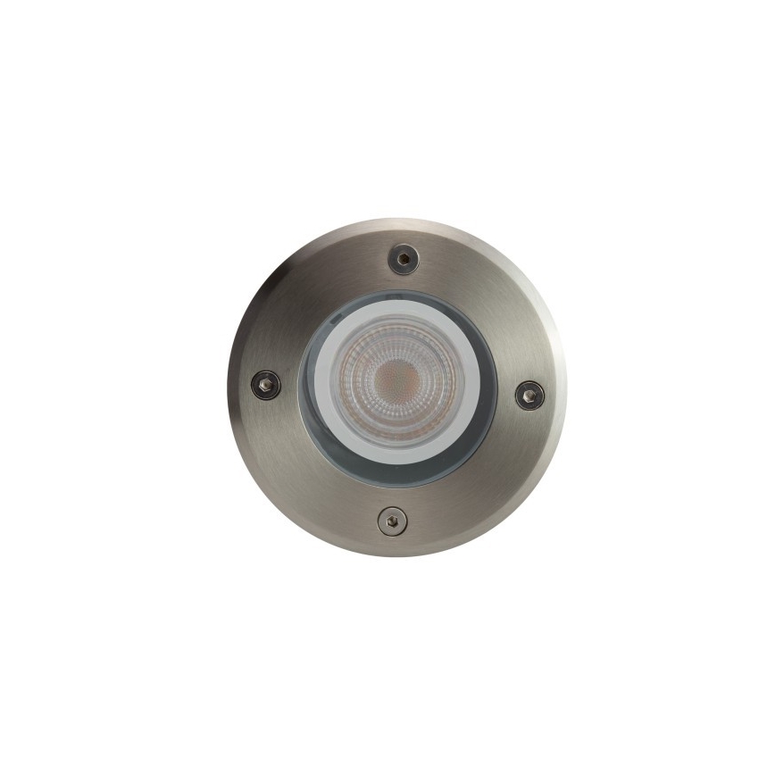 Zewnętrzna oprawa najazdowa LUKKA CONNECT 1xGU10/4W/230V IP67 matowy chrom okrągła