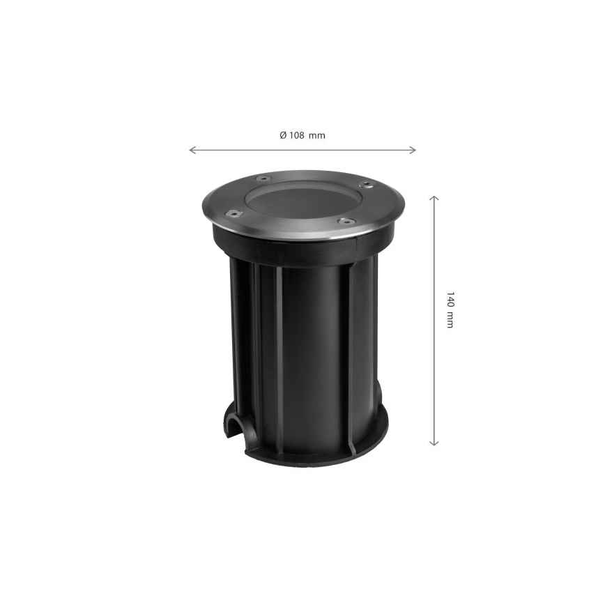 Zewnętrzna oprawa najazdowa LUKKA CONNECT 1xGU10/4W/230V IP67 matowy chrom okrągła