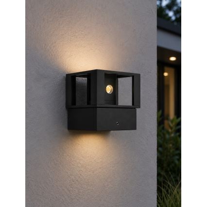 Zewnętrzna oprawa ścienna LED/12W/230V IP54 czarna