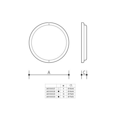 Zewnętrzna oprawa ścienna LED/9W/230V IP54 czarna