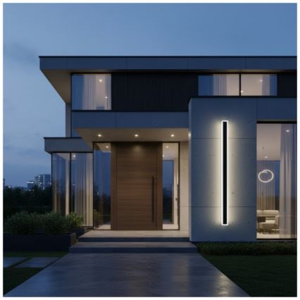 Zewnętrzna oprawa ścienna LED MIRANA S 25W/230V 4000K IP44 120 cm czarna