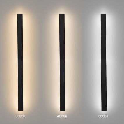 Kinkiet zewnętrzny WOW LED/20W/230V 3000/4000/6000K 120 cm IP54 czarny