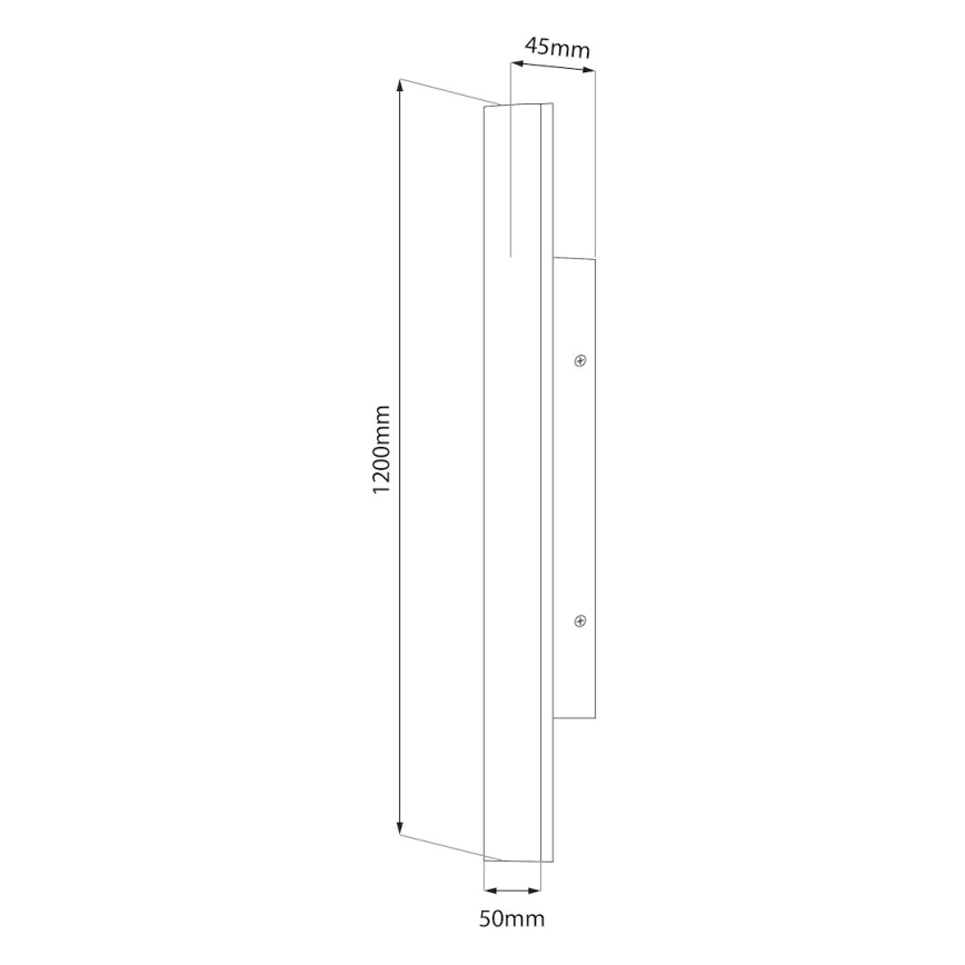 Kinkiet zewnętrzny WOW LED/20W/230V 3000/4000/6000K 120 cm IP54 czarny
