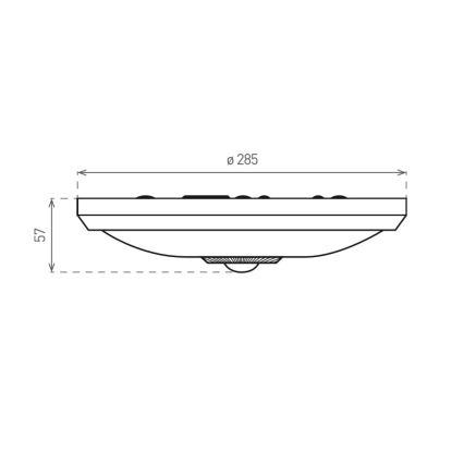 Zewnętrzna oprawa sufitowa LED z czujnikiem ruchu i zmierzchu LED/16W/230V Ø 28,5 cm IP54 biała