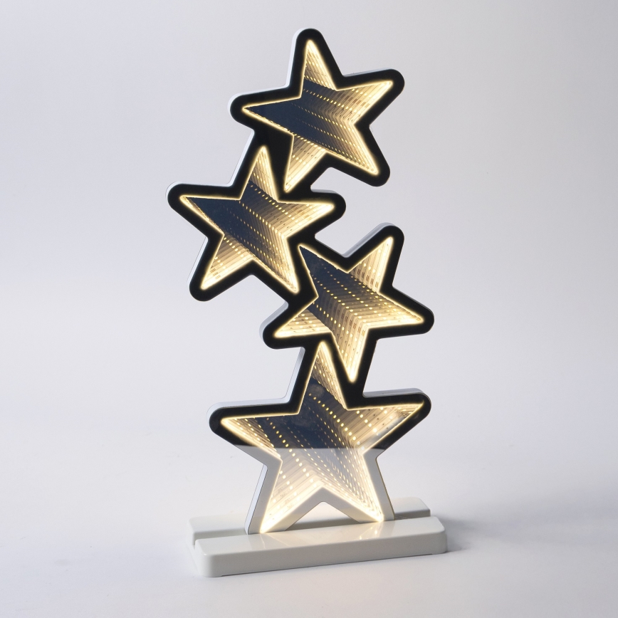 Zewnętrzna świąteczna dekoracja LED, 3,6 W / 230 V, IP44, ciepła biała — gwiazdy