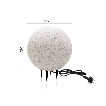 Zewnętrzne oświetlenie dekoracyjne GARDEN BALL 1xE27/40W/230V IP65 średnica 25 cm