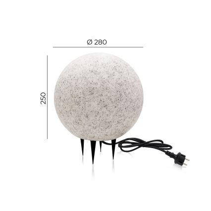Zewnętrzne oświetlenie dekoracyjne GARDEN BALL 1xE27/40W/230V IP65 średnica 28 cm