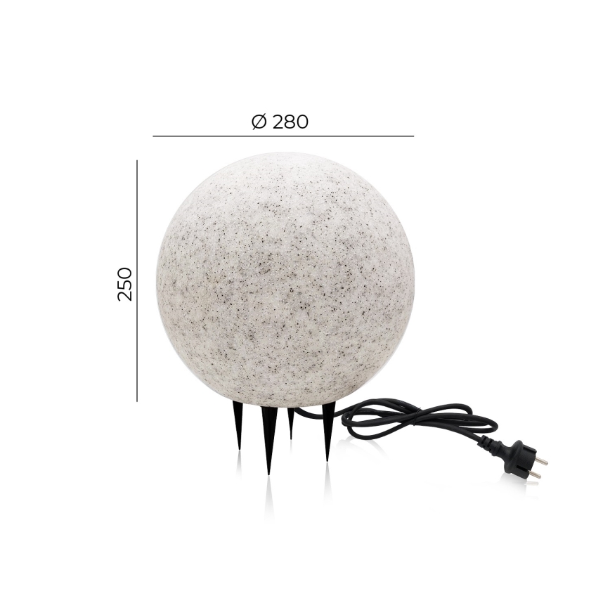 Zewnętrzne oświetlenie dekoracyjne GARDEN BALL 1xE27/40W/230V IP65 średnica 28 cm