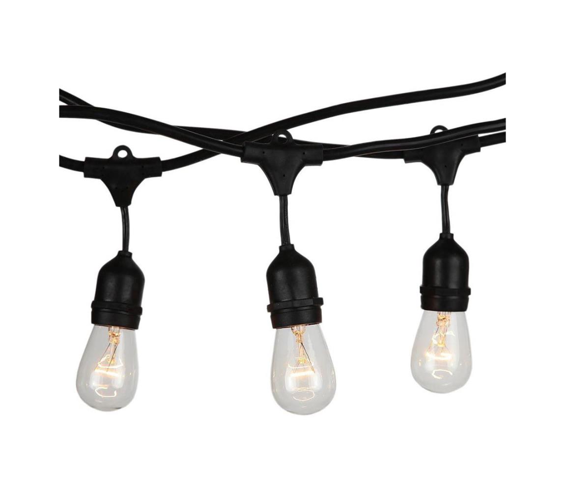 Zewnętrzny łańcuch świetlny STRING 15m 15xE27/25W/230V IP54