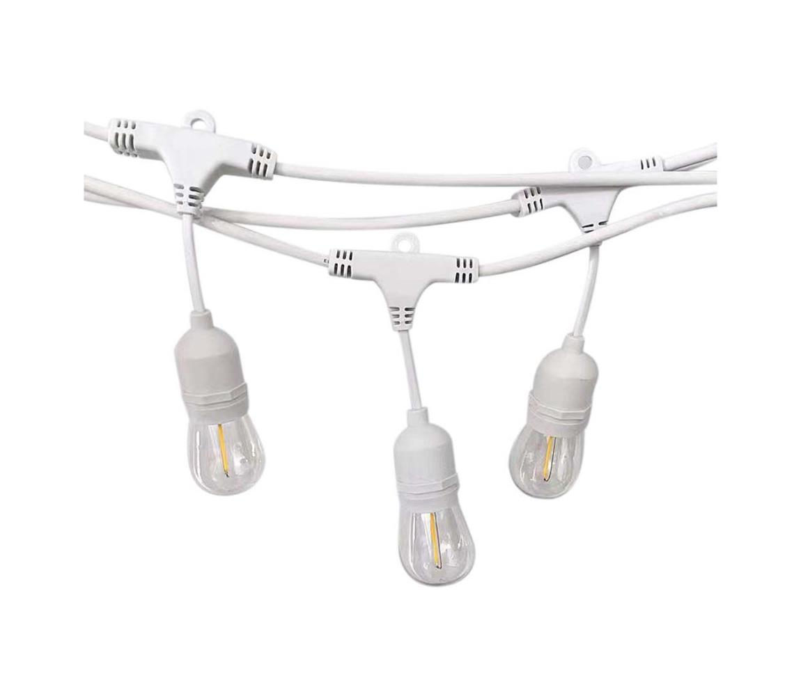 Zewnętrzny łańcuch świetlny STRING 15xE27/40W/230V 15m IP65