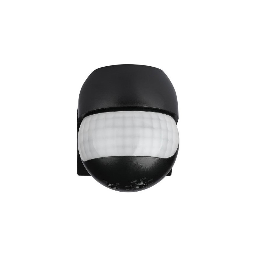 Zewnętrzny czujnik ruchu 230V IP44 czarny