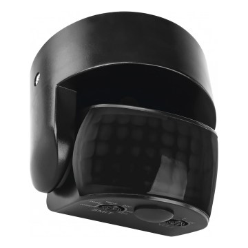 Zewnętrzny czujnik ruchu i zmierzchu PIR 1200W/230V IP65 czarny