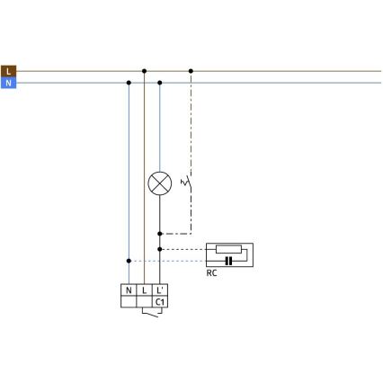 Zewnętrzny czujnik ruchu LC-CLICK 140° IP44 czarny