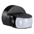 Zewnętrzny czujnik ruchu na podczerwień 180/360° 600W/230V IP65 czarny