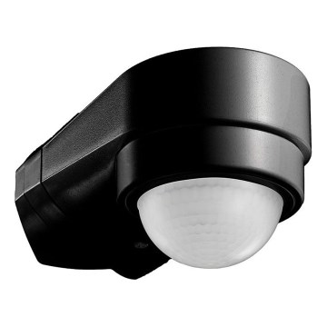 Zewnętrzny czujnik ruchu na podczerwień 240° 600W/230V IP65 czarny
