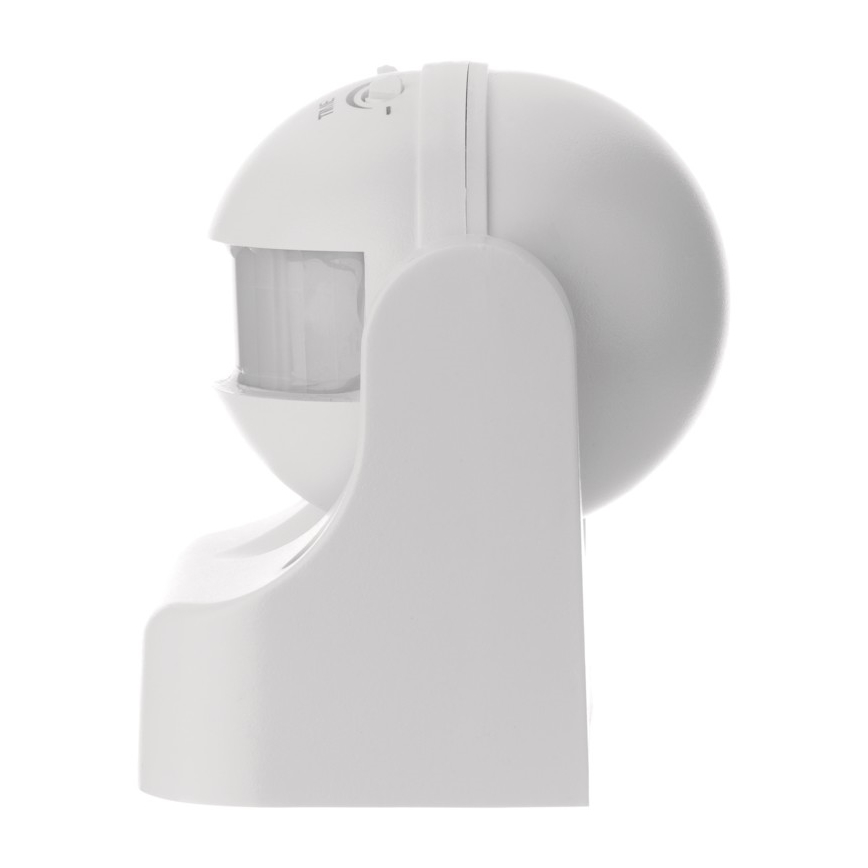 Zewnętrzny czujnik ruchu PIR B 180° 1200W/230V IP44 biały