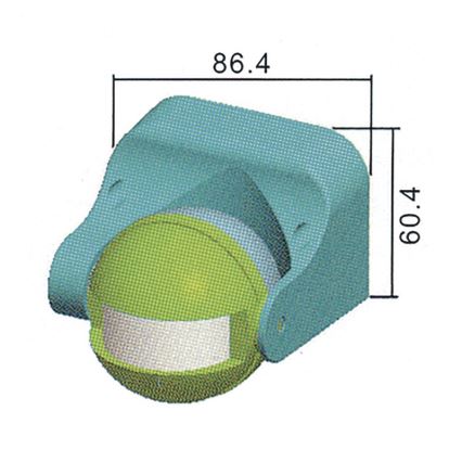 Zewnętrzny czujnik ruchu PIR B 180° 1200W/230V IP44 biały