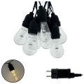 Zewnętrzny dekoracyjny łańcuch LED 10xLED/0,15W/230V 3,8 m IP44 czarny