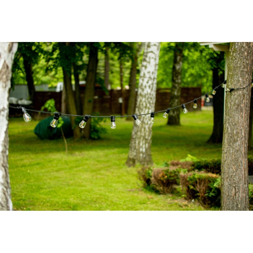 Zewnętrzny dekoracyjny łancuch MIMOSA 20×E27/1,3W/230V IP44 20m